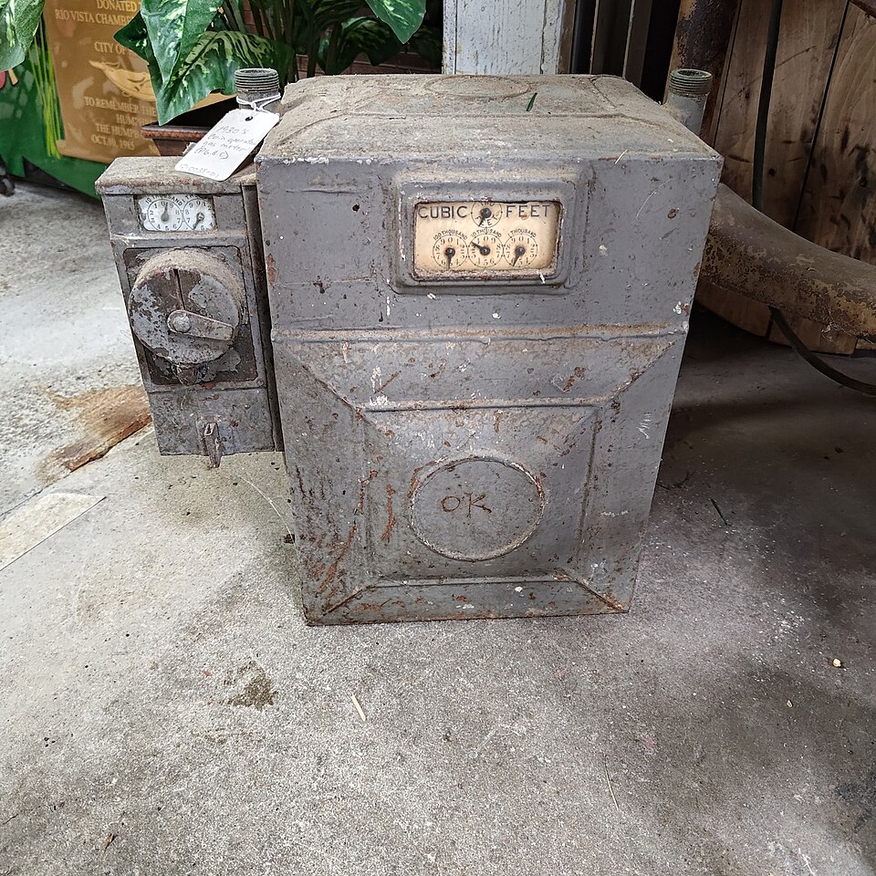 Un compteur de gaz à pièces de monnaie de Californie