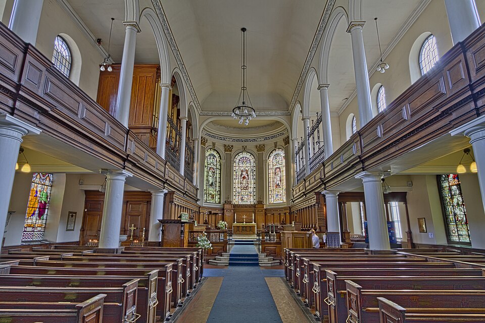 Intérieur de l'église Sainte-Anne, Manchester (Broad Church)