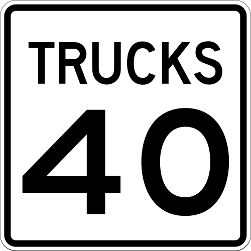 États-Unis – Limite de vitesse pour les camions
