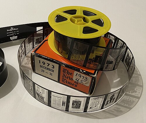 Bobine de microfilm argentique 35 mm positif 15X
