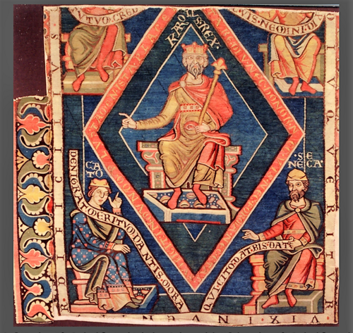 La couleur de la majesté - portrait de Charlemagne, roi des Francs et empereur du Saint-Empire romain germanique, Pays-Bas (XIVe s.)