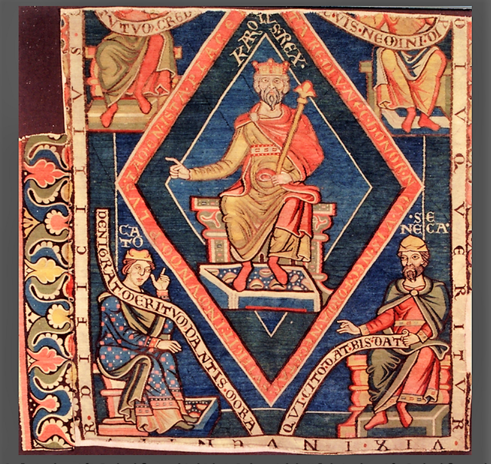 La couleur de la majesté - portrait de Charlemagne, roi des Francs et empereur du Saint-Empire romain germanique, Pays-Bas (XIVe siècle)