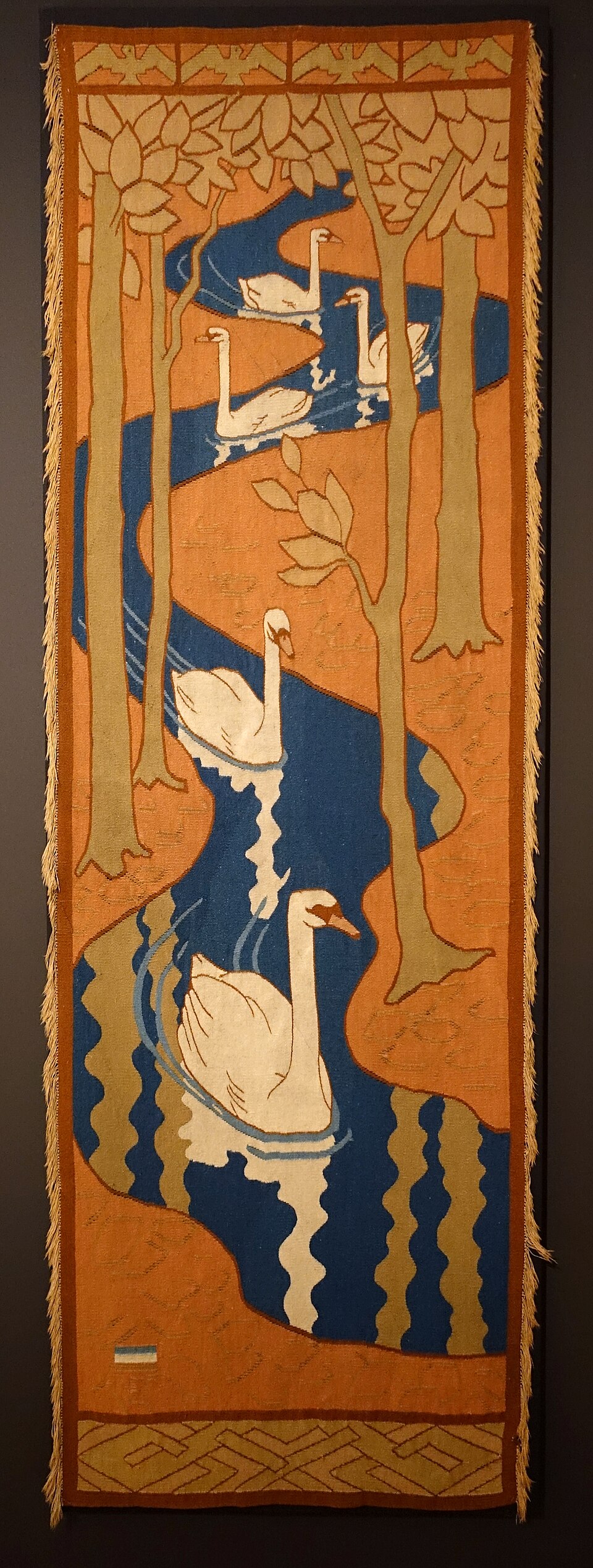 Tapisserie Les Cinq Cygnes d'Otto Eckmann (1896–97)