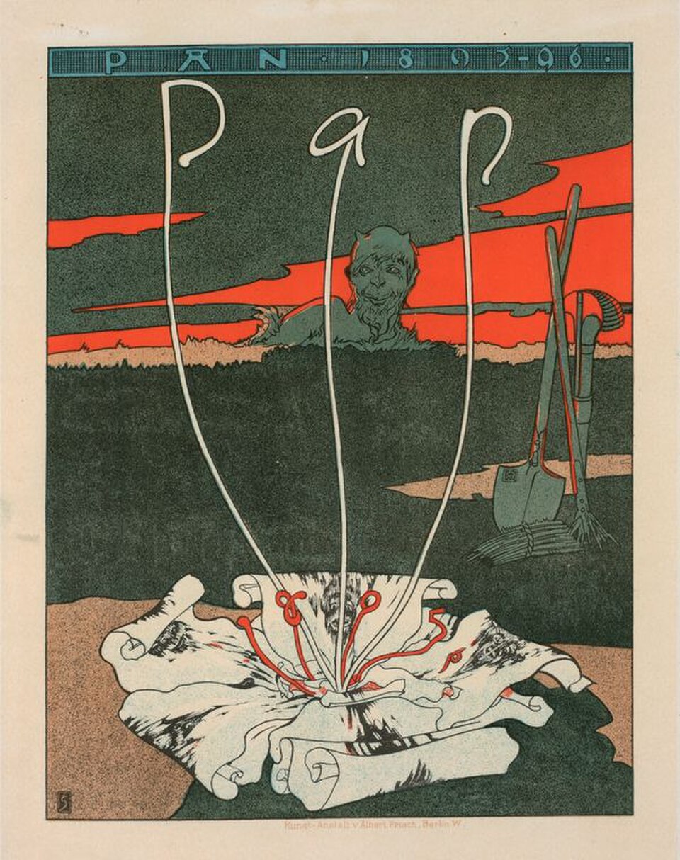 Couverture du magazine Pan par Joseph Sattler (1895)