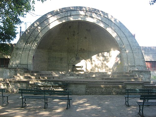 Kiosque à musique du parc Gregg, Vincennes, Indiana (1939)