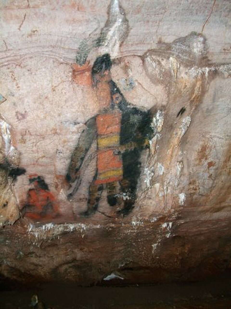 Peinture de style olmèque provenant de la grotte de Juxtlahuaca