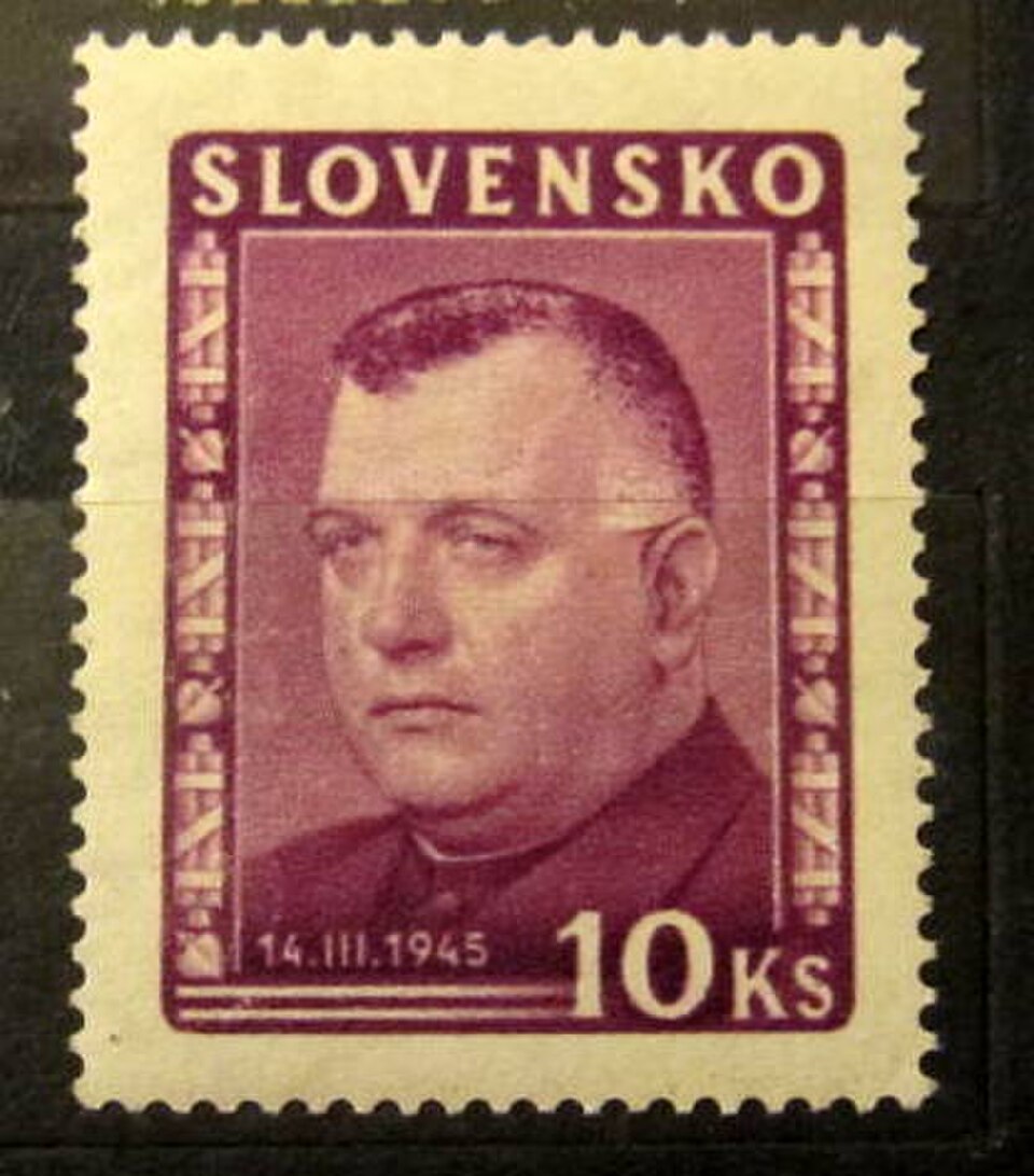 Timbre de la République slovaque émis le 14 mars 1945 d'une valeur de 10 couronnes slovaques