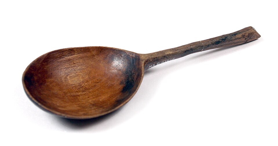 Cuillère en bois trouvée à bord de la caraque Mary Rose, datant du XVIe siècle
