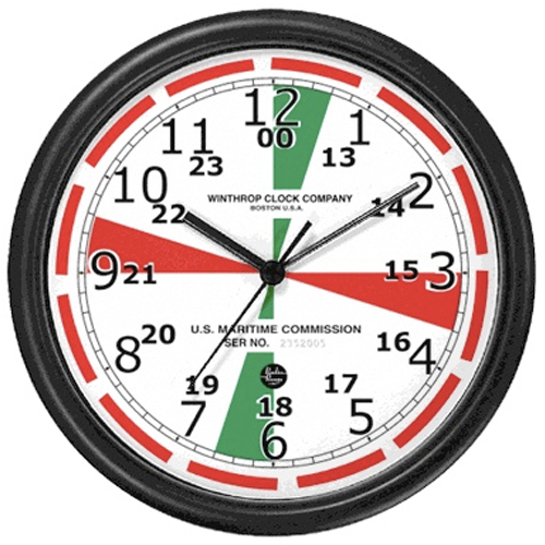 Horloge de la salle radio du navire