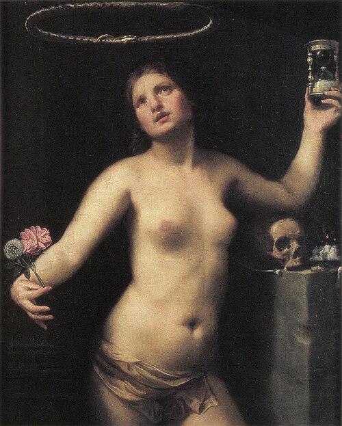 Une femme allégorique classique vers 1670, représentant l'éternité.[d]