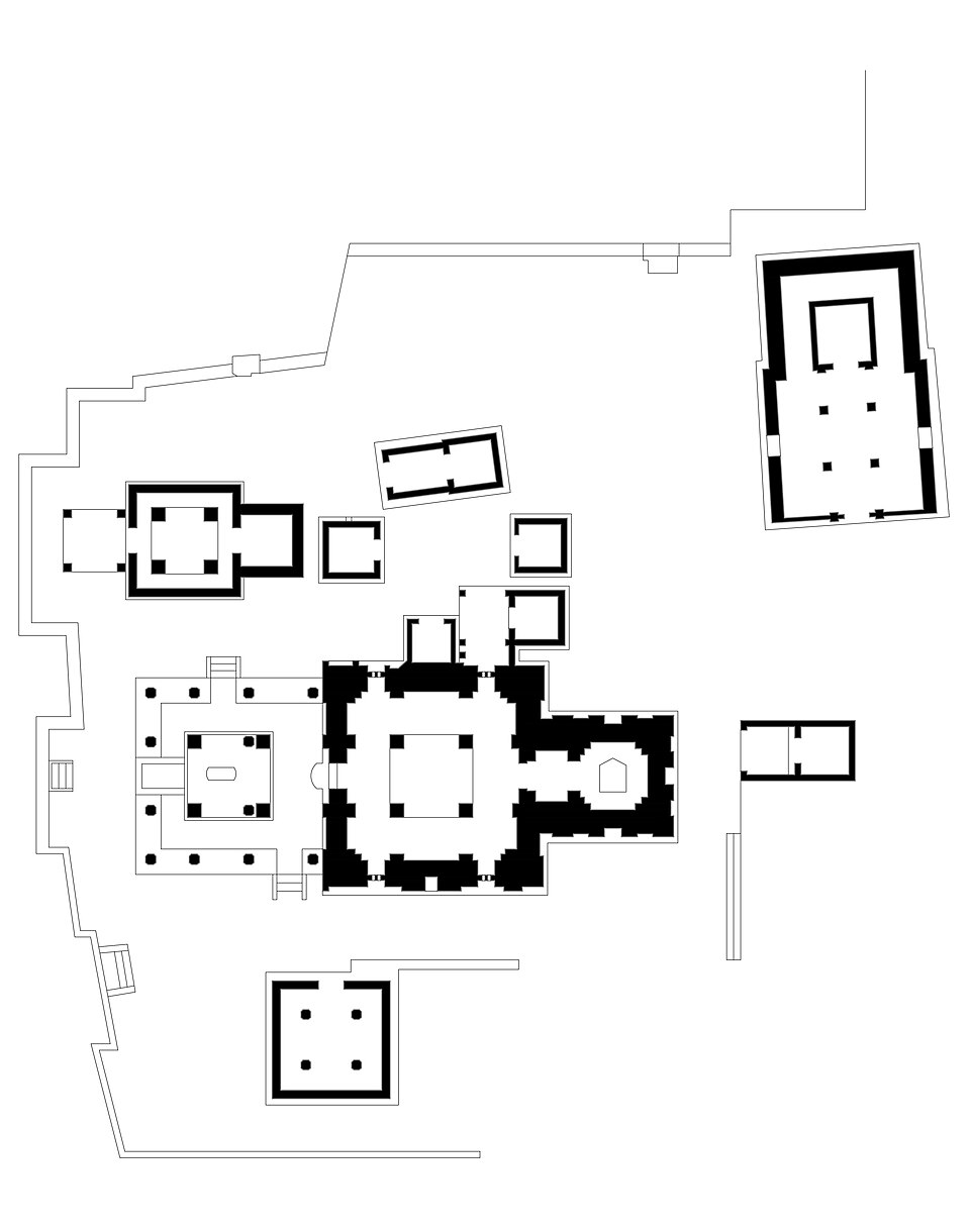 Plans du temple de Bhutanatha, datant du VIIIe siècle, situé près du lac