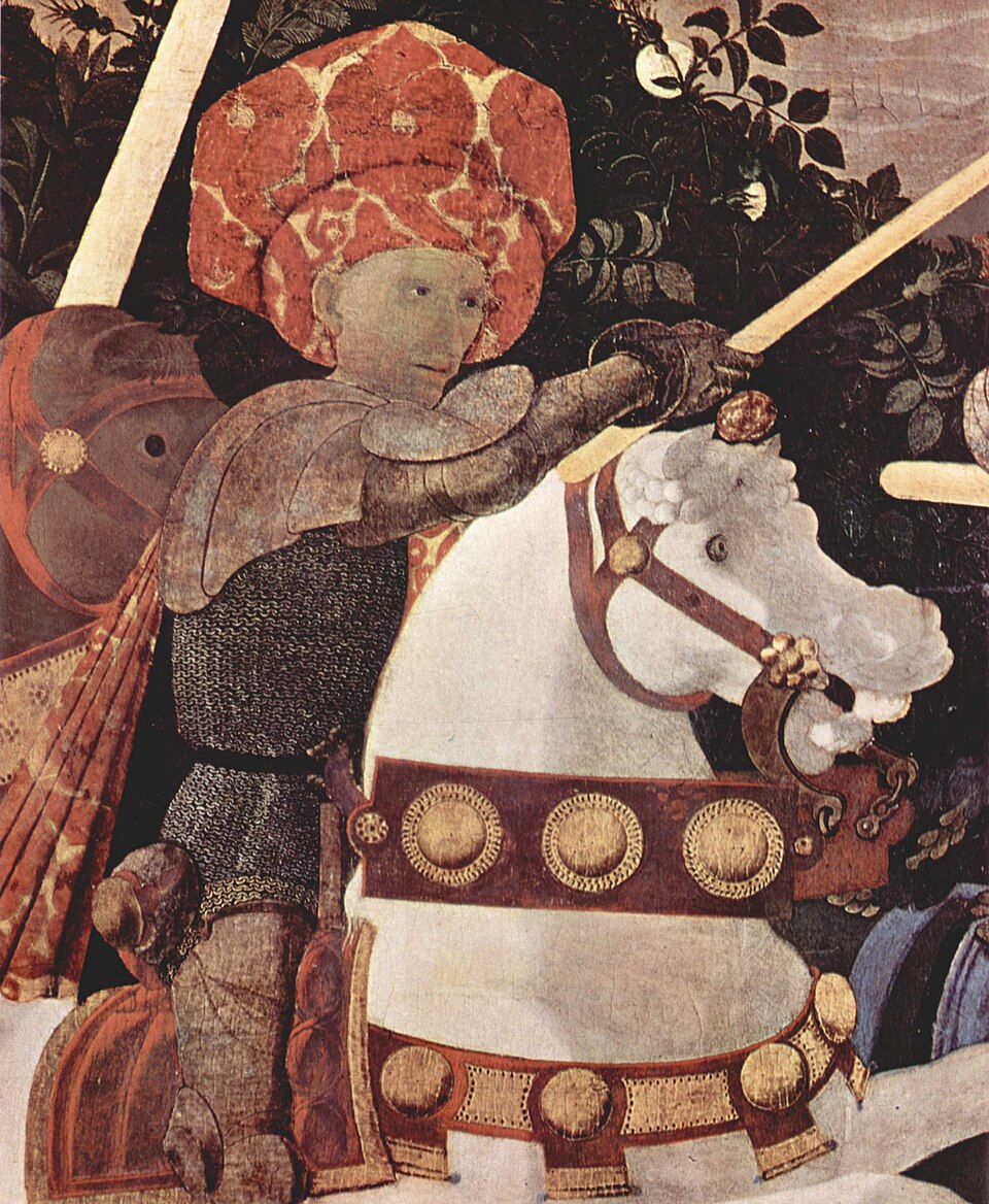 Le vermillon a la propriété de foncer avec le temps. La bride du cheval dans La Bataille de San Romano de Paolo Uccello, conservée à la National Gallery de Londres, est passée du rouge au brun foncé.