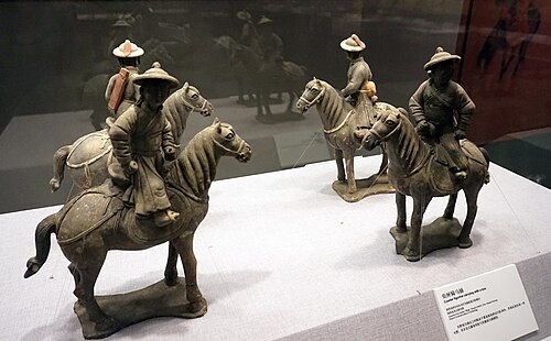 Cavalerie mongole de la dynastie Yuan, de Xi'an, province du Shaanxi, collectée par le musée de Xi'an.