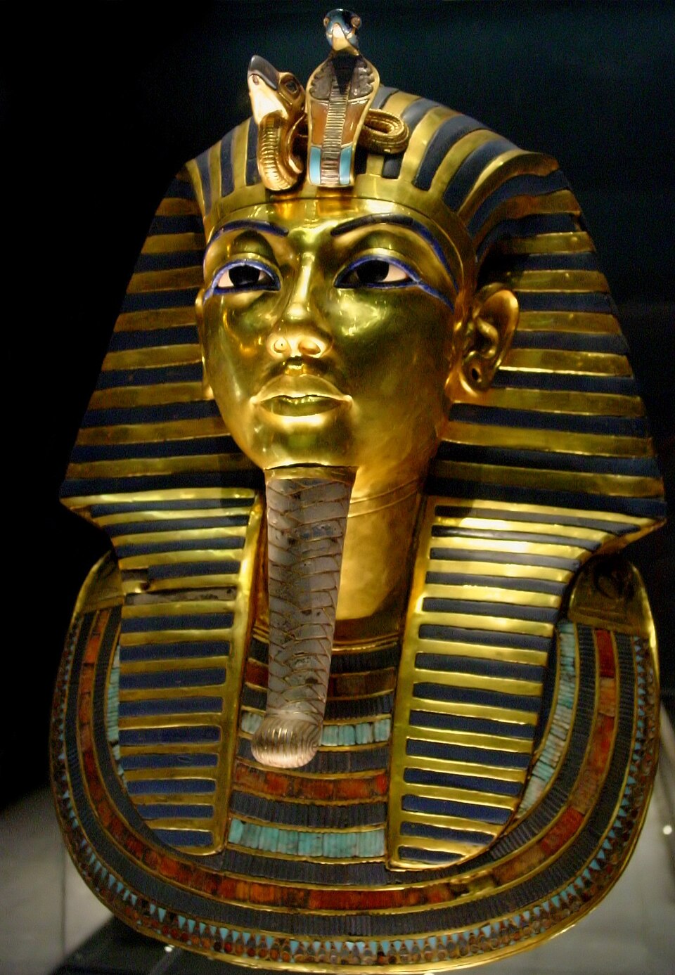 Masque de Toutankhamon, vers 1323 av. J.-C., Musée égyptien
