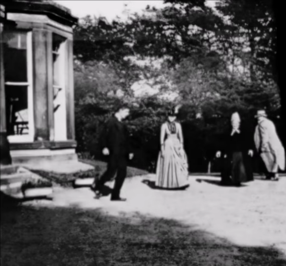 Une capture d'écran de Roundhay Garden Scene du Français Louis Le Prince, le premier film au monde