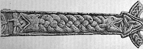 Gravure de la section Víðarr de la croix.