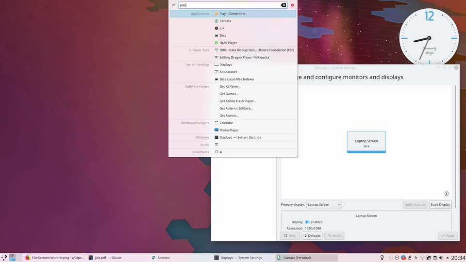 Bureau KDE Plasma sur Debian