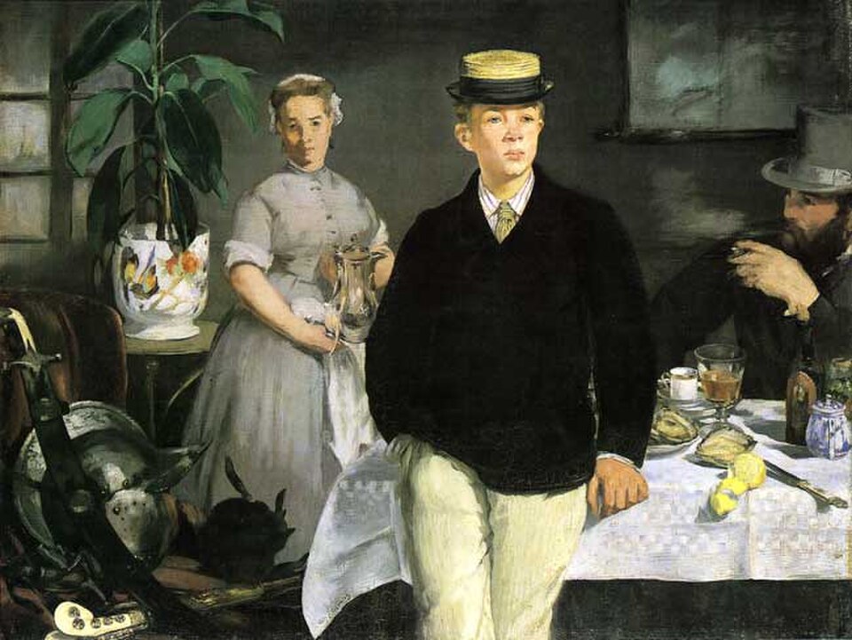Petit-déjeuner à l'atelier (la veste noire), 1868, Neue Pinakothek