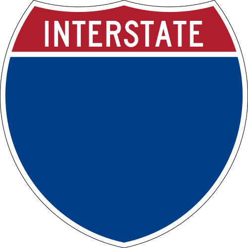 Bouclier d'autoroute vierge