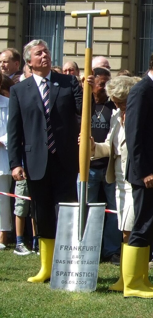 Pelle gravée préparée pour la cérémonie d'inauguration du nouveau musée Städel.