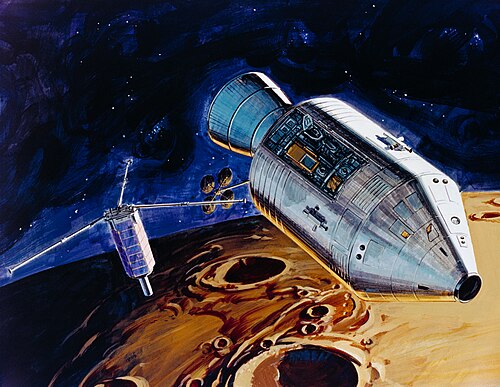 Illustration d'un satellite déployé à partir d'un véhicule spatial