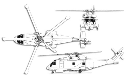 Vues de l'AW101